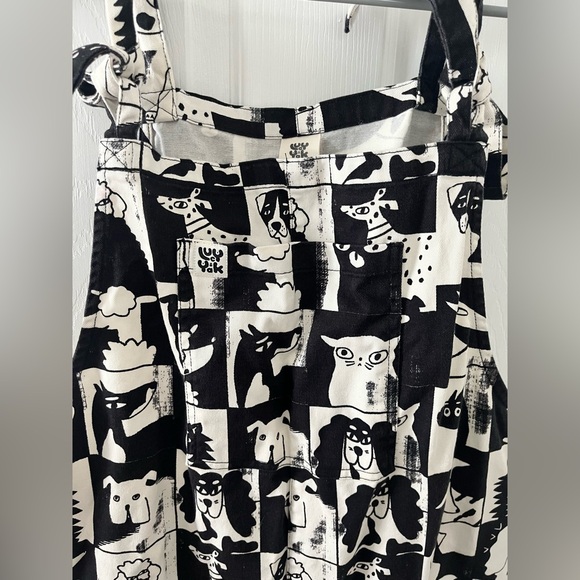 Limited edition - Twill Dog Print Dungarees in Artist Print by Enikö Eged - Picture 3 of 6